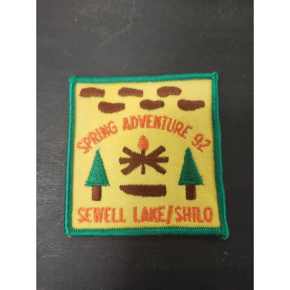 Vintage 1992 Sewell Lake/Shilo Spring Adventure Camp Patch Scouts Camping Canoe
